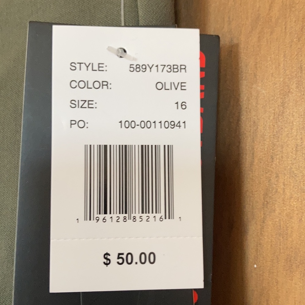 Briggs comfort waistband hidden elastic Capri olive size 16 - Picture 13 of 16